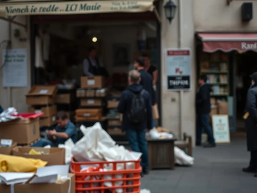 Interface de Notion affichant une base de données de projets, avec des blocs de texte et un menu latéral ouvert, sur un